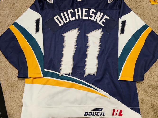 GAETAN DUSCHESNE 96'97 Quebec Rafales IHL Game Worn Hockey Jersey COA