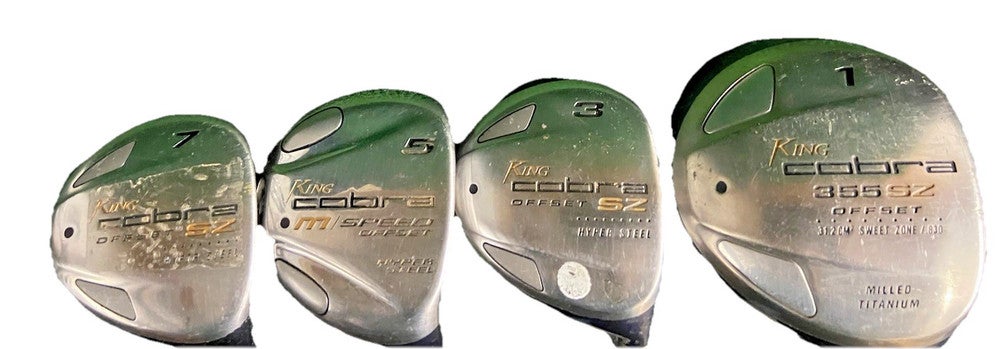 King Cobra Offset Wood Set Driver, 3W, 5W, 7W RH Ladies Flex Graphite New Grips