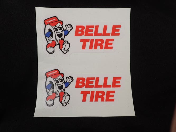 Chicago Blackhawks Belle Tire Pro Stock Decal Stickers for Helmet WHITE