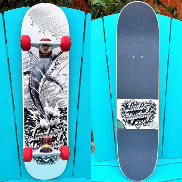 Mystery Skateboards Mid 2005 Lindsey Roberts Swordfish Complete Skateboard 8.0”