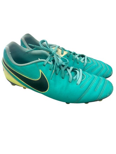 Used Nike TIEMPO 819233-307 CLEATS Soccer Cleats Turquoise Senior 9.5 11862-S000091566