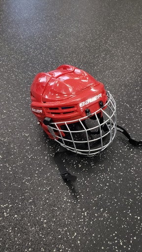 Used Bauer PRODIGY Helmet Cage Combo Red S/M 11849-S000033294