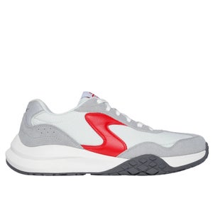 SKECHERS MENS COURT FRENZY PICKLEBALL SHOE GREY/RED