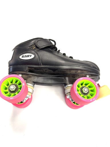 Used Riedell DART Senior Roller Quad Skates Black Senior 7 11860-C000300460