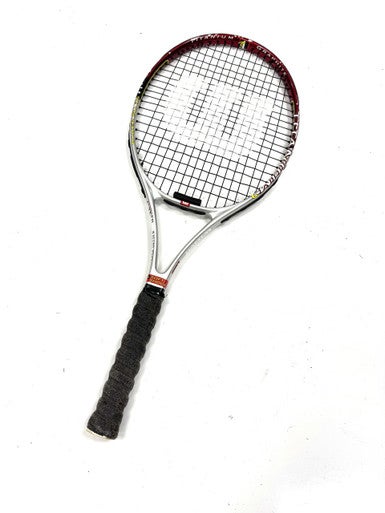 Used Wilson TITANIUM GRAPHITE Adult Tennis Racquet Maroon 4 3/8" 11860-C000300427