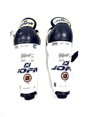 Used Jofa 2500 Youth Shin Guards White 9" 11860-C000300429
