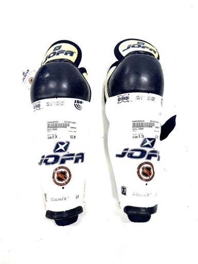 Used Jofa 2500 Youth Shin Guards White 9" 11860-C000300429
