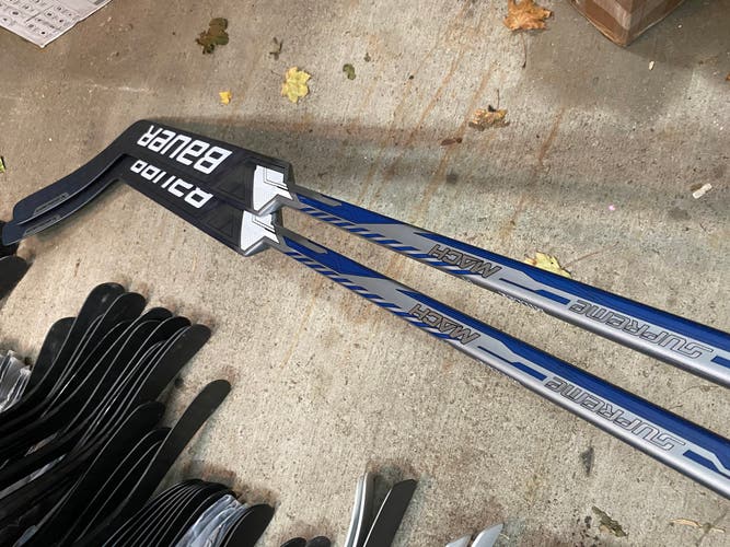 2 Pack New Bauer Mach Goalie Stick 27" Pro Stock