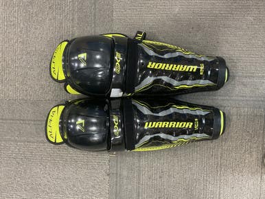 Used Warrior ALPHA QX5 Senior Shin Guards Black 14" 11614-S000224509