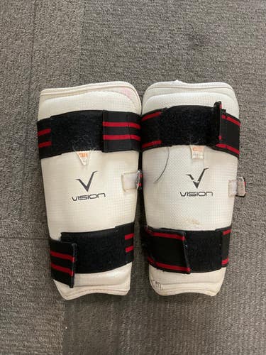 Used Vision Martial Arts Shin Pads White LG 11614-S000222279