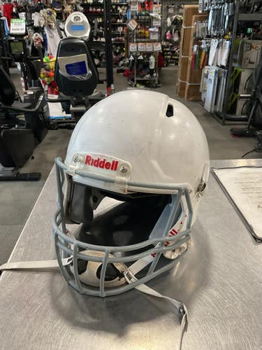 Used Riddell YOUTH VICTOR FOOTBALL HELMET FB Helmet White LG 11614-S000217209