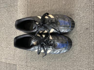 Used Adidas PUNTERO Soccer Cleats Black And Navy Blue Junior 05 11614-S000222886