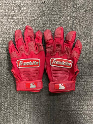 Used Franklin BB/SB Batting Gloves Grey MD 11614-S000222866