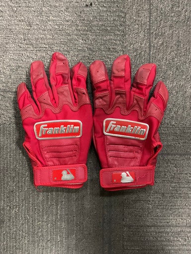 Used Franklin BB/SB Batting Gloves Grey MD 11614-S000222866