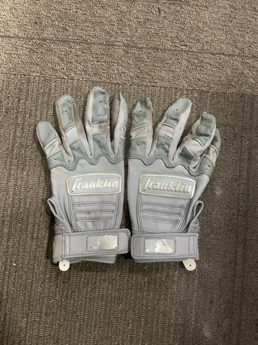 Used Franklin BB/SB Batting Gloves Grey MD 11614-S000222867