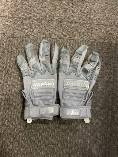 Used Franklin BB/SB Batting Gloves Grey MD 11614-S000222867