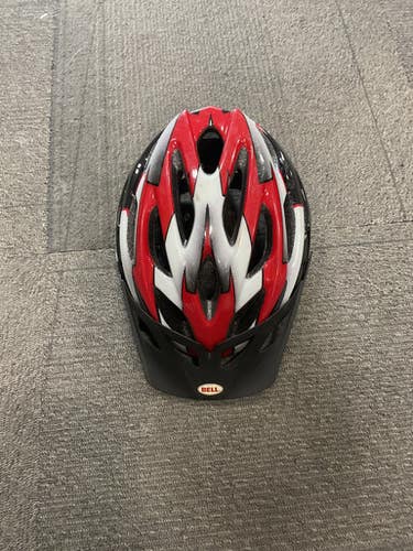 Used Bell RED/WHITE HELMET Bike Helmet Red MD 11614-S000222072