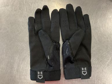 Used Under Armour BB/SB Batting Gloves Black LG 11614-S000221867