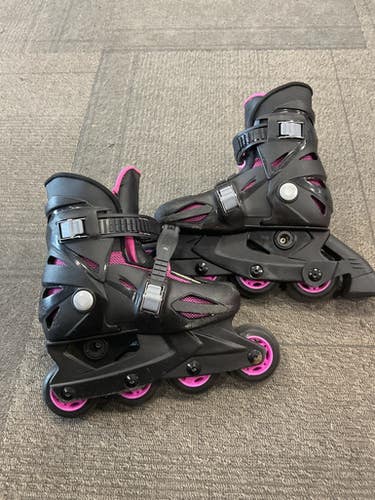 Used Roces ADJUSTABLE SKATES YTH 9-12 Child Rec Fitness Skates Pink Adjustable 11614-S000216590