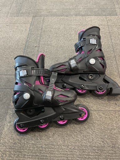 Used Roces ADJUSTABLE SKATES YTH 9-12 Child Rec Fitness Skates Pink Adjustable 11614-S000216590