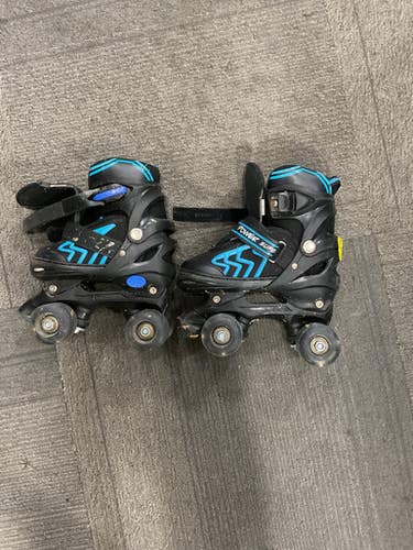Used ROLLER POWER SUPER SKATES Child Roller Quad Skates Black Adjustable 11614-S000213700