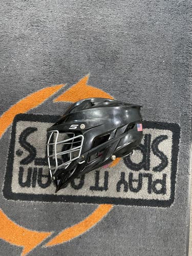 Used Cascade S ADULT HELMET Lacrosse Helmet Black MD 11614-S000213446