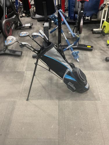 Used Wilson PROFILE JR SET Jr Package Set RH Navy Blue 7 Piece 11614-S000224139