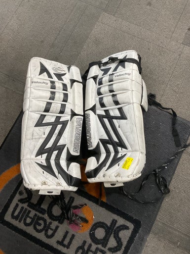 Used Vaughn VELOCITY Goalie Leg Pads Junior White 26" 11614-S000218908