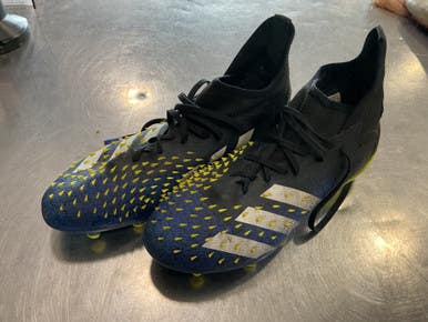 Used Adidas PREDATOR FREEK + DEMONSKIN Soccer Cleats Navy Blue And Yellow Senior 7 11614-S000213088