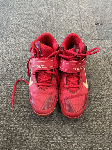 Used Nike TROUT 27 BB/SB Cleats Red Junior 06 11614-S000220665