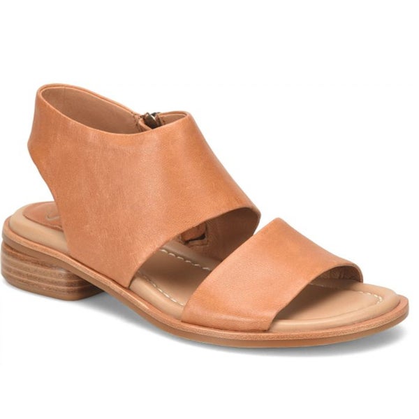 Sofft Felicity SF0107306 Sandals Women's 8.5 Luggage Leather Side Zipper TZP563