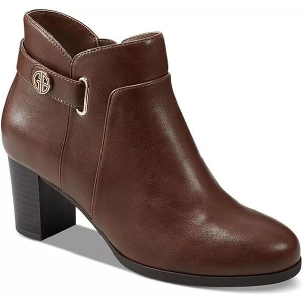 Giani Bernini Artemyss Boots Women's 8 Brown Leather Memory Foam Bootie TZP542