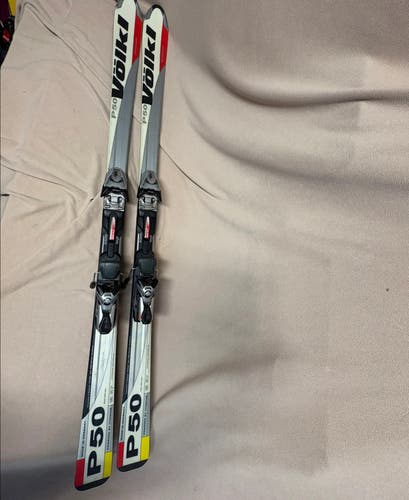 Unisex All Mountain 163 cm Volkl P50 Skis With Bindings (Used)