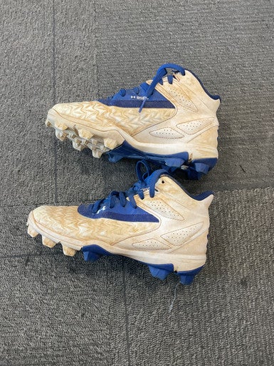 Used Under Armour BASBL BB/SB Cleats Royal Blue And White Junior 02 11614-S000220786