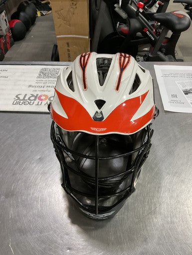 Used Cascade PRO 7 Lacrosse Helmet Orange MD 11614-S000206386