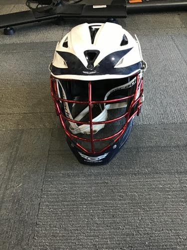 Used Cascade R HELMET Lacrosse Helmet White One Size 11614-S000202396