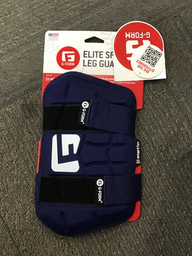 Used G-Form ELITE SPEED LEG GUARD BB/SB Shin/Foot Protector Navy Blue 11614-S000200726