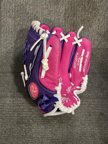 Used Rawlings HIGHLIGHT BB/SB Glove RH Throw Pink 10" 11614-S000224347