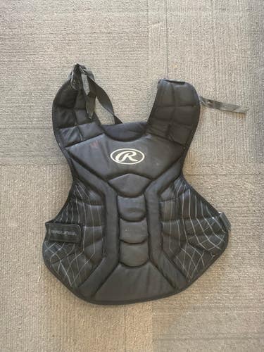 Used Rawlings CHEST PROTECTOR Catchers Chest Protector Black Intermed 11614-S000224213