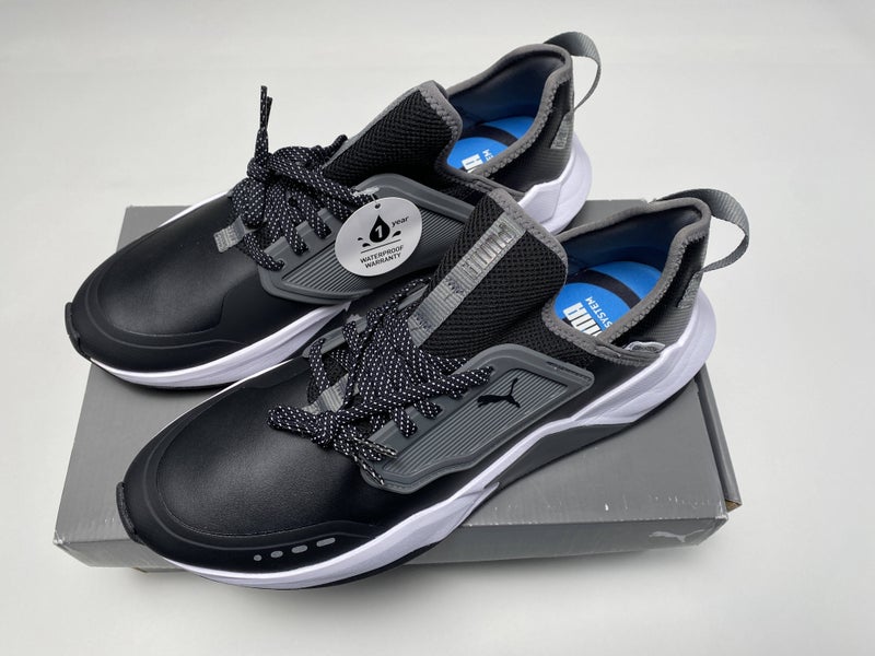 Puma GS.One Golf Shoes Black Gray Men's SZ 12 (195405 02)
