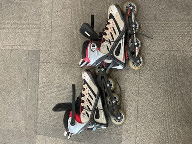 Used Rollerblade AERO 5 TRAINING Senior Rec Fitness Skates Red Senior 10 11614-S000224743