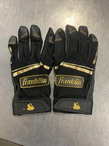 Used Franklin BB/SB Batting Gloves Black MD 11614-S000223334