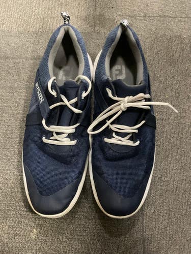 Used Foot Joy FLEX Mens Golf Shoes Navy Blue Senior 11.5 11614-S000223317