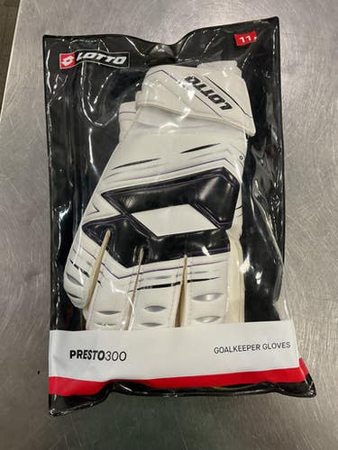 Used Lotto PRESTO 300 Soccer Goalie Gloves White 11 11614-S000207419