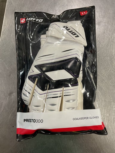 Used Lotto PRESTO 300 Soccer Goalie Gloves White 11 11614-S000207419