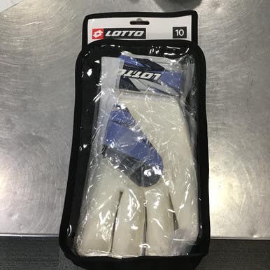 Used Lotto GOALIE GLOVES Soccer Goalie Gloves Royal Blue 10 11614-S000202650
