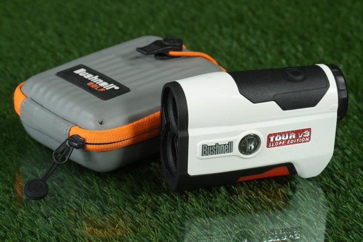 BUSHNELL TOUR V3 RANGEFINDER SLOPE EDITION GOLF RANGE FINDER YARDAGE & HARD CASE