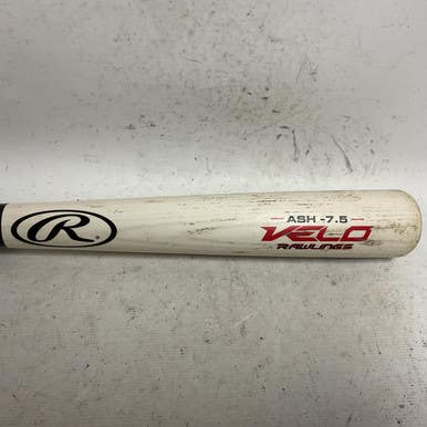 Used Rawlings Velo Ash Y62VG BB/SB Wood Bat Black And White 28" 11855-S000194080