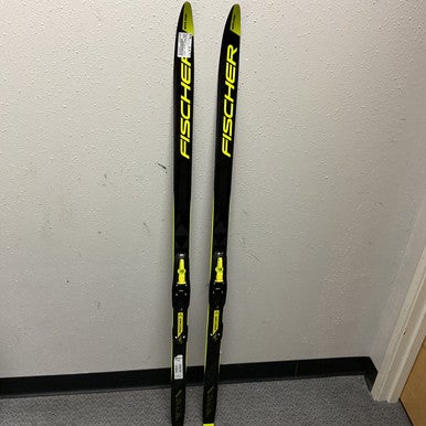 Used Fischer SPRINT CROWN Boys XC Ski/Binding Black And Optic Yellow 140 cm 11855-S000194072