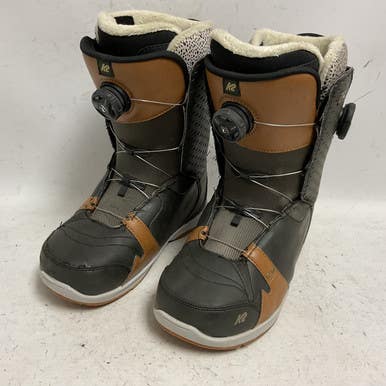 Used K2 CONTOUR BOA Womens Snowboard Boots Brown Senior 9 11855-S000194028
